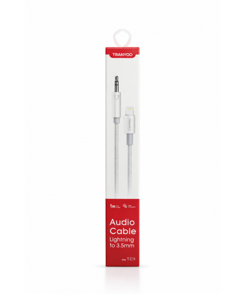 TRANYOO Audio Cable T-E19 Lightning to 3.5mm – Καλώδιο Ήχου για iPhone (1m)