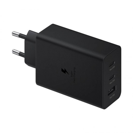 Fast Travel Charger 65W 2xType C & USB Black