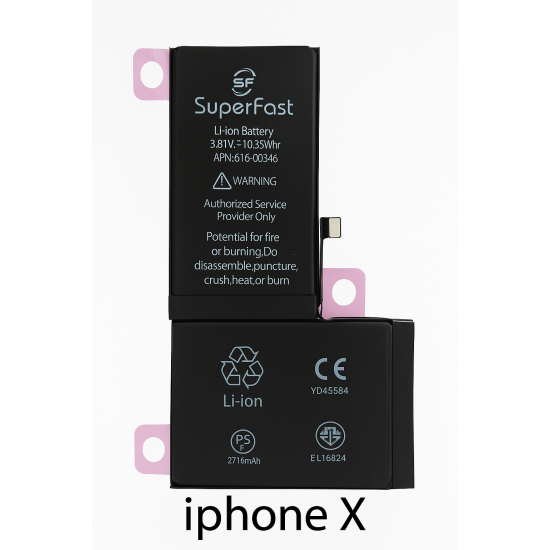 OEM Μπαταρία SuperFast για iPhone X (Li-ion 2716mAh)