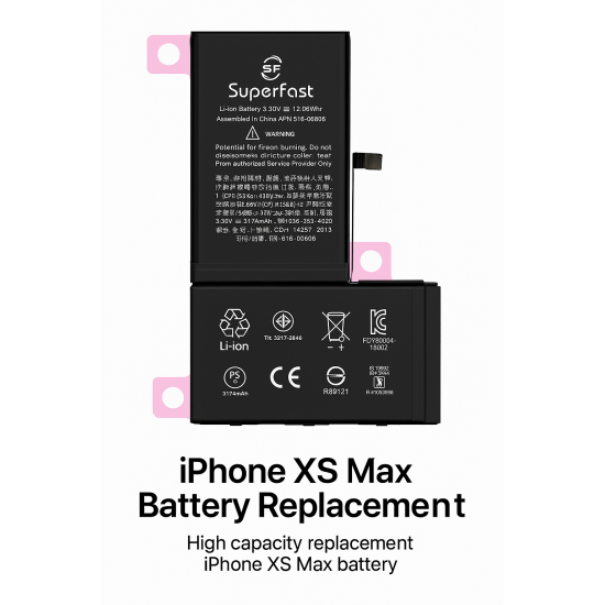 OEM Μπαταρία SuperFast iPhone XS Max – Αντικατάσταση Υψηλής Απόδοσης