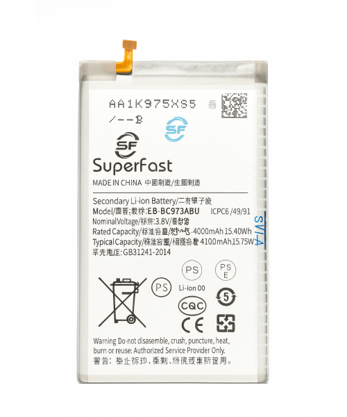 Μπαταρία SuperFast Συμβατή με Galaxy S10 Plus EB-BG975ABU (4100mAh) – Ανταλλακτική Μπαταρία Υψηλής Απόδοσης