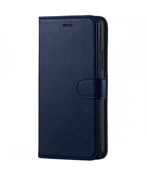 Δερμάτινη θήκη Flip Slim Book Wallet για Honor X8-Μπλέ