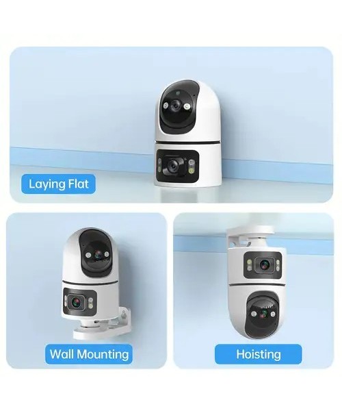 Έξυπνη Ασύρματη Κάμερα Ασφαλείας WiFi – 360° Περιστροφή, Full HD, Νυχτερινή Όραση, Ανίχνευση Κίνησης, Εγκατάσταση σε Τοίχο ή Οροφή