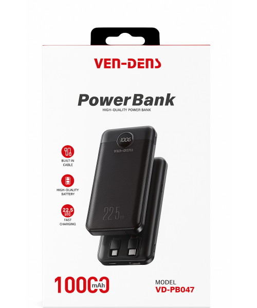 VEN-DENS Power Bank 10000mAh – Model VD-PB047