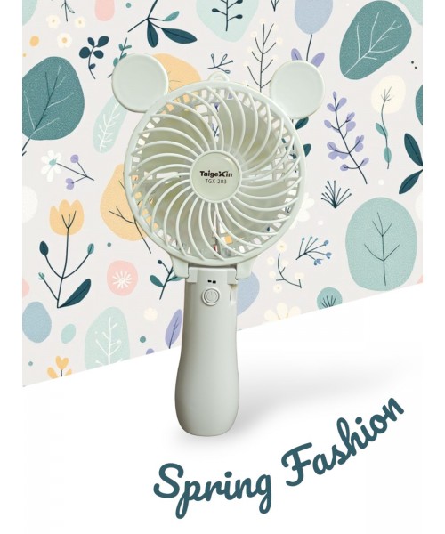 Taigexin TGX -203 Mini Fan Ανεμιστηράκι Χειρός Μπαταρίας Λευκό