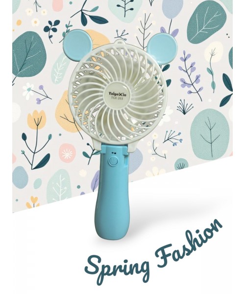 Taigexin TGX -203 Mini Fan Ανεμιστηράκι Χειρός Μπαταρίας -Γαλαζίο
