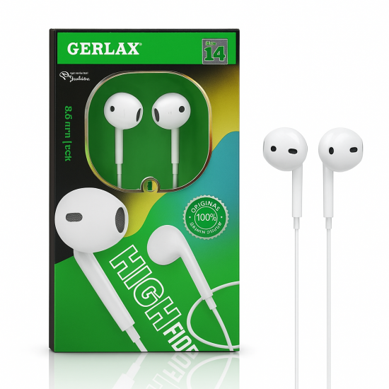Gerlax Ge14 Headphone 3.5 Jack - Λεύκα Gerlax Ge14 Headphone 3.5 Jack - Λεύκα