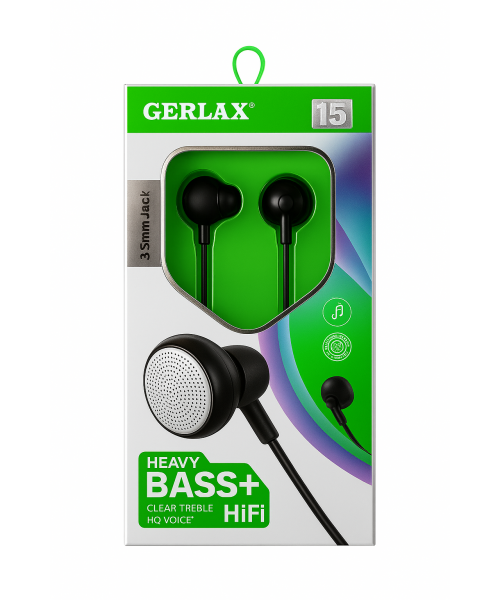 Gerlax Gen 15 Headphone 3.5 Jack - Μαύρα