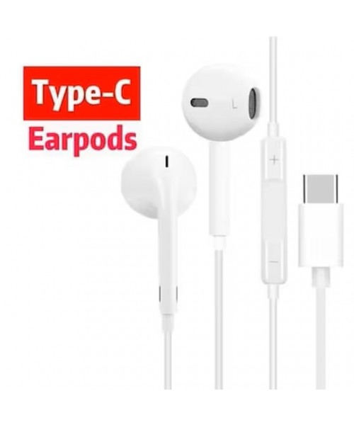  Ενσύρματα Ακουστικά USB-C με Μικρόφωνο – Λευκά