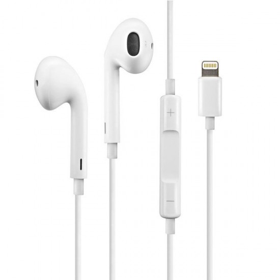 Ακουστικά handsfree με καλώδιο Lightning Λευκά Ακουστικά handsfree με καλώδιο Lightning Λευκά