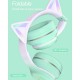 Ασύρματα ακουστικά Bluetooth για παιδιά Cat Ear με μικρόφωνο ακύρωσης θορύβου, LED με φωτισμό πάνω από το αυτί και στερεοφωνικό ήχο-Πράσινο Ασύρματα ακουστικά Bluetooth για παιδιά Cat Ear με μικρόφωνο ακύρωσης θορύβου, LED με φωτισμό πάνω από το αυτί και στερεοφωνικό ήχο-Πράσινο