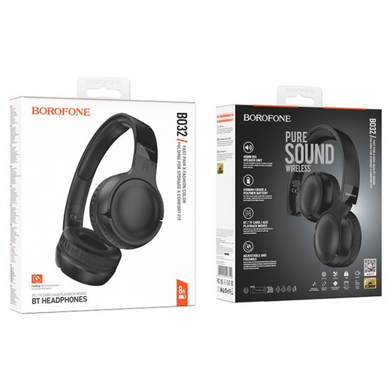 Borofone BO32 Show Wireless Headphones Ασύρματα Ακουστικά Bluetooth - Black