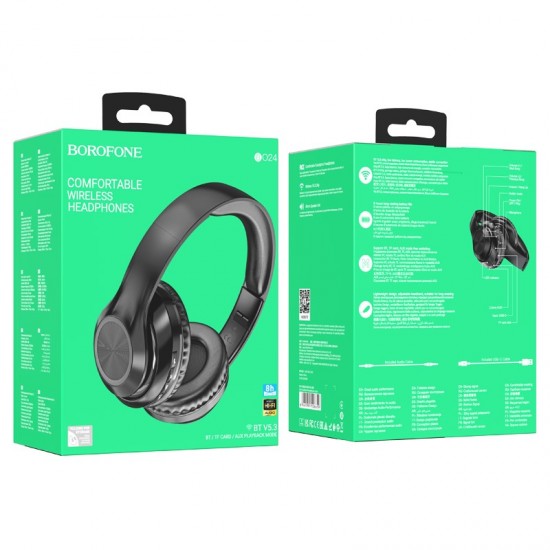 Ακουστικά Borofone BO24 Gratified bluetooth μαύρα