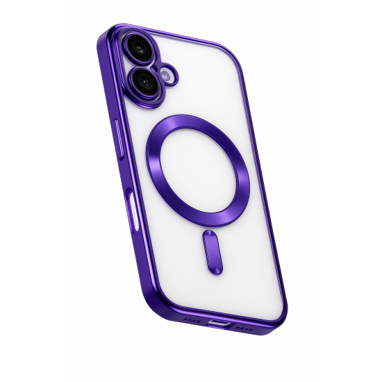 Obastyle Back Cover Θηκη Σιλικονης Με Τζαμακι Καμερας Και Magsafe (Iphone 16 )Μώβ