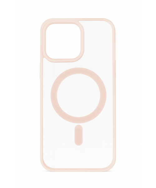Διάφανη Θήκη Σιλικόνης με Υποστήριξη MagSafe Iphone 12 Pro Max – Ροζ 