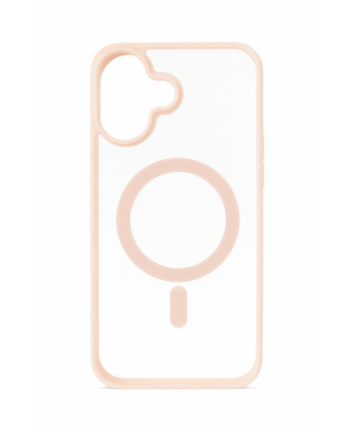 Διάφανη Θήκη Σιλικόνης με Υποστήριξη MagSafe Iphone 16 Plus – Ροζ 