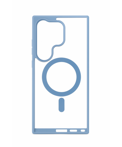 Διάφανη Θήκη Σιλικόνης με Υποστήριξη MagSafe Samsung S24 Ultra – light Blue
