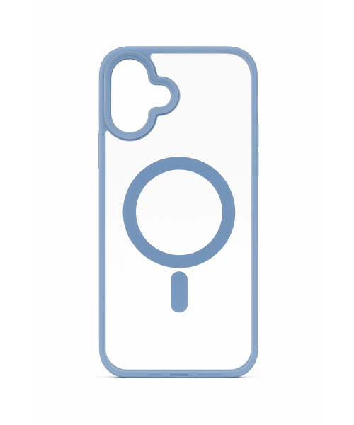 Διάφανη Θήκη Σιλικόνης με Υποστήριξη MagSafe Iphone 16 – ανοιχτό μπλέ