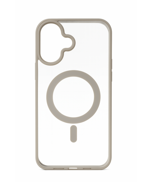 Διάφανη Θήκη Σιλικόνης με Υποστήριξη MagSafe Iphone 16 Plus - Γκρί