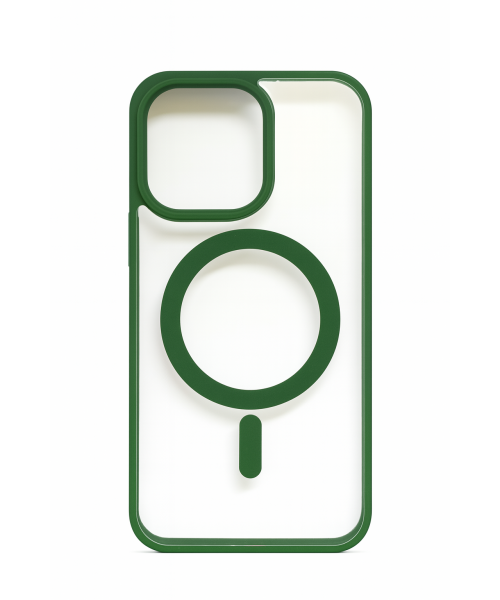 Διάφανη Θήκη Σιλικόνης με Υποστήριξη MagSafe Iphone 12 Pro Max - Πράσινο