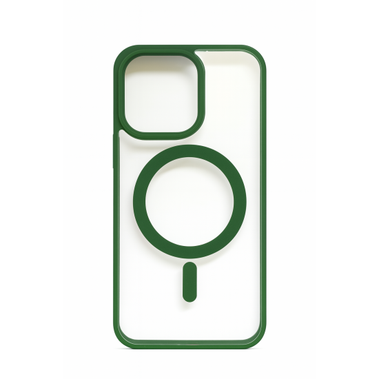 Διάφανη Θήκη Σιλικόνης με Υποστήριξη MagSafe Iphone 12 Pro Max - Πράσινο