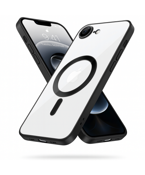Θήκη Σιλικόνης για iphone 16e Electro Back Cover Με Magsafe -Μαύρο