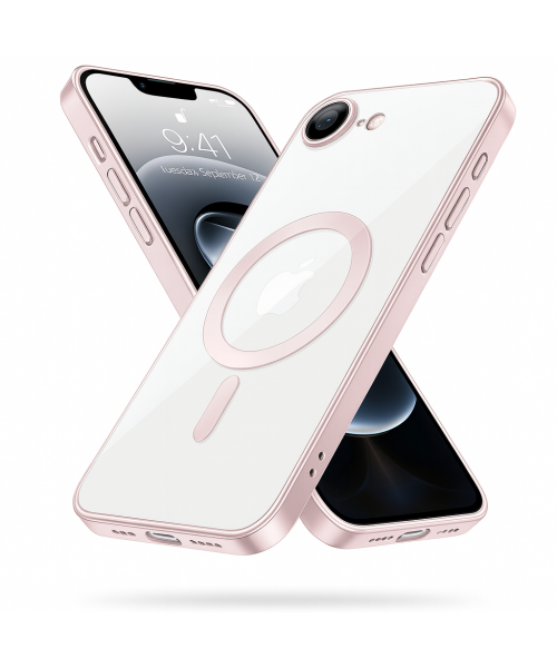 Θήκη Σιλικόνης για iphone 16e Electro Back Cover Με Magsafe -Ρόζ