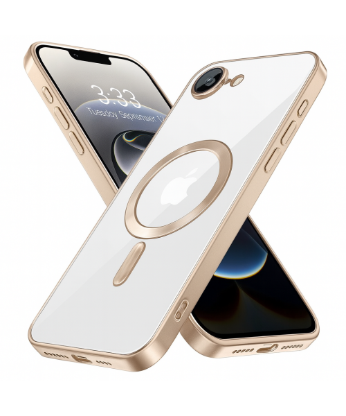 Θήκη Σιλικόνης για iphone 16e Electro Back Cover Με Magsafe -Χρύσο
