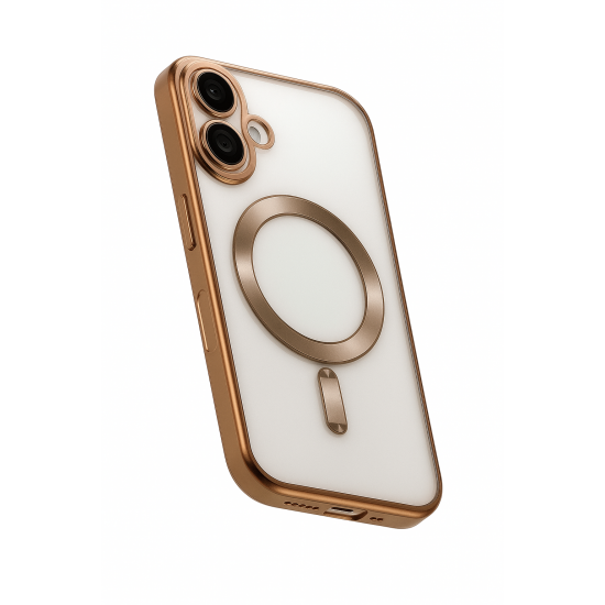 Obastyle Back Cover Θηκη Σιλικονης Με Τζαμακι Καμερας Και Magsafe (Iphone 16 )Σαμπανί