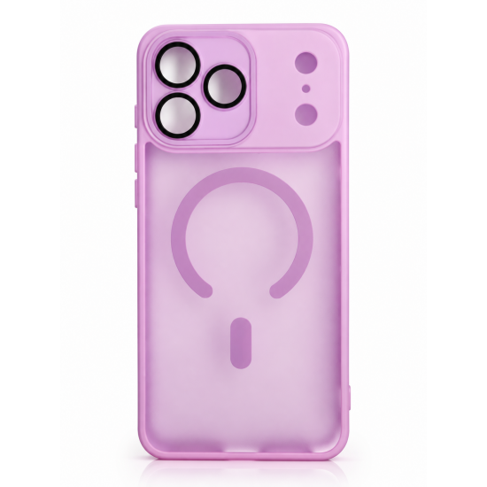 Θήκη iPhone 18 Pro Magnetic Ring – λιλά Διάφανη Προστατευτική Θήκη με MagSafe