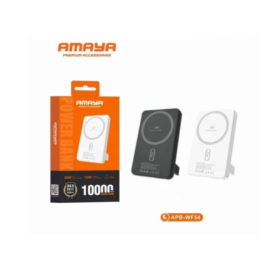 AMAYA APB-WF54 Power Bank 1000mAh Wireless fast charger -Λευκό
