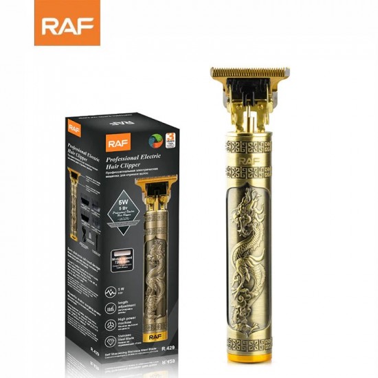 Επαγγελματικό Ηλεκτρικό Κουρευτικό RAF R-429 με Σχέδιο Δράκου και Ρυθμιζόμενο Μήκος