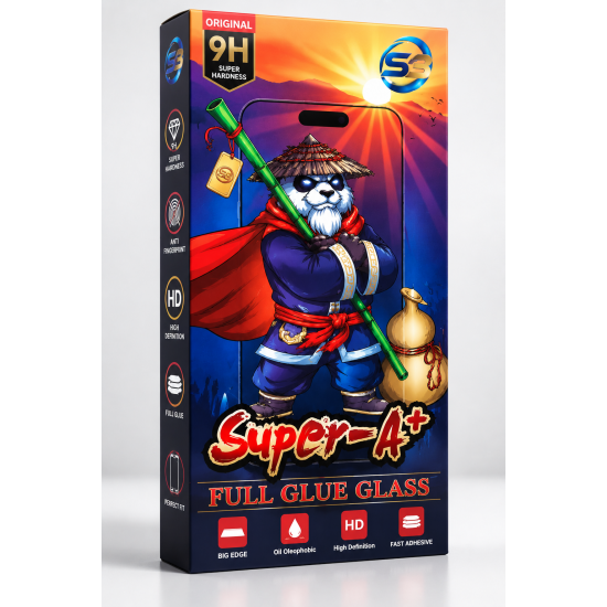 Super A+ 9H Full Glue Tempered Glass IPHONE 16 PLUS – Προστατευτικό Τζάμι Οθόνης Full Cover HD