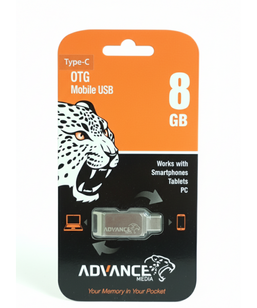 ADVANCE MEDIA USB Stick 8GB Type-C OTG (Your Memory in Your Pocket)