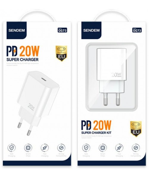 SENDEM PD20W adapter with Type c plug model OG73