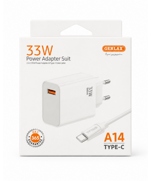 Φορτιστής GERLAX 33W Power Adapter Suit με Καλώδιο Type-C