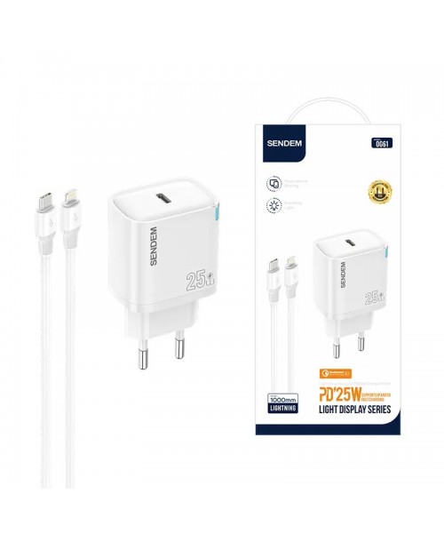 Φορτιστής PD25W με βύσμα Type c με καλώδιο Type c to Type c 
