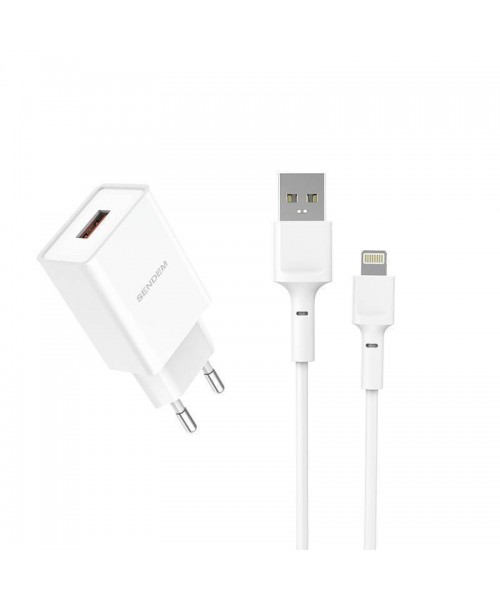 SENDEN OG02 – Φορτιστής Τοίχου USB Ταχείας Φόρτισης 3.1A - Lightning
