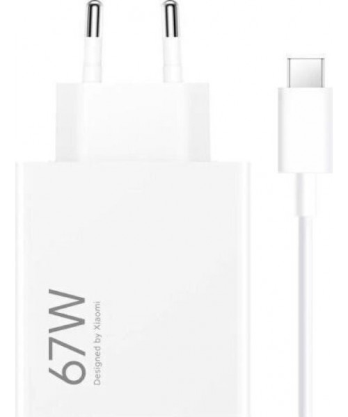Xiaomi Φορτιστής με Θύρα USB-A και Καλώδιο USB-C 67W Power Delivery Λευκός (HyperCharge Combo BHR9465EU)