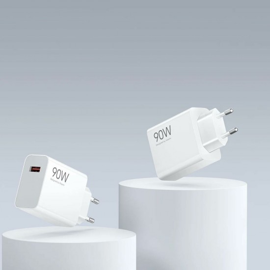 Xiaomi Φορτιστής με Θύρα USB-A και Καλώδιο USB-C 90W Λευκός (HyperCharge Combo)