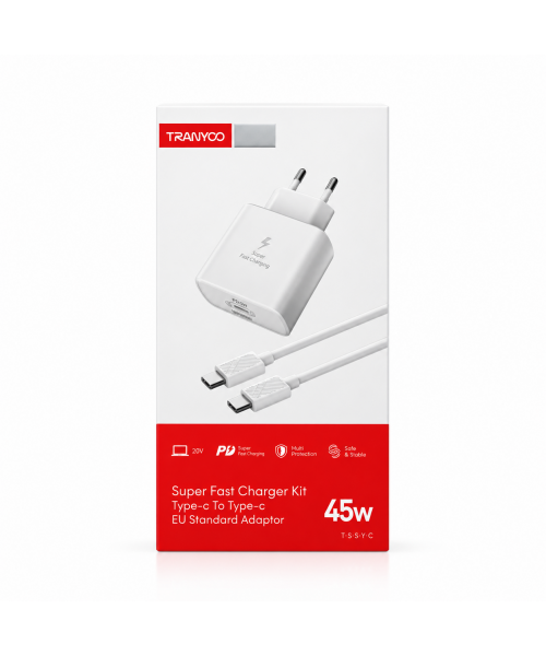 TRANYOO T-SA7C Super Fast Charger 45W PD με Καλώδιο USB-C σε USB-C