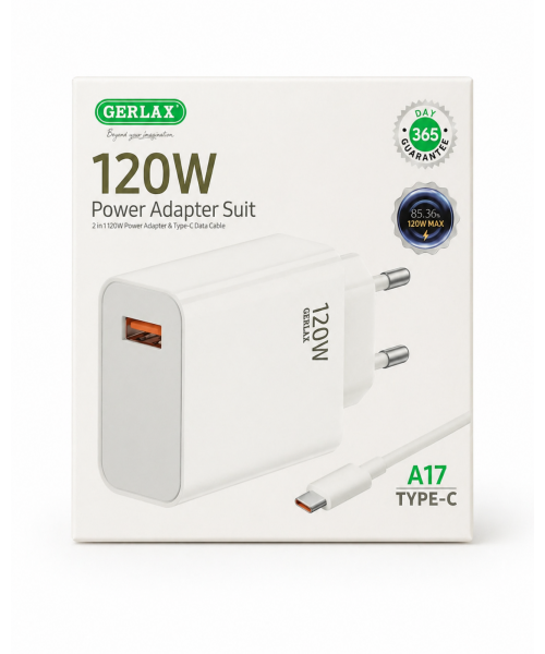 Φορτιστής GERLAX 120W Power Adapter Suit με Καλώδιο Type-C