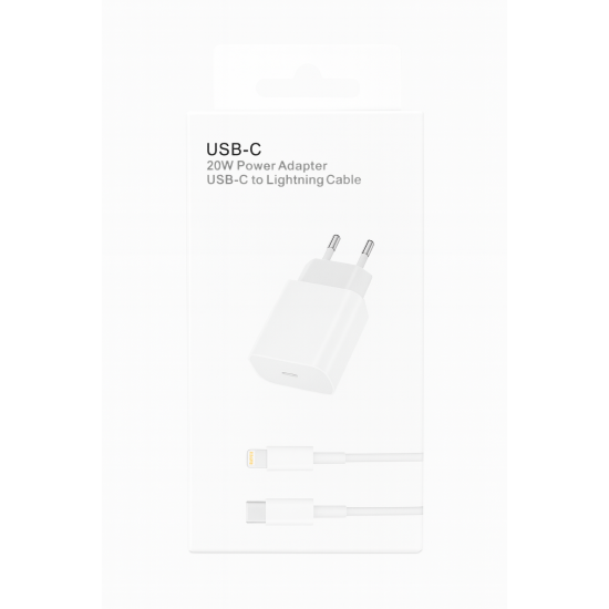 USB-C Power Adapter 20W με Καλώδιο USB-C σε Lightning USB-C Power Adapter 20W με Καλώδιο USB-C σε Lightning