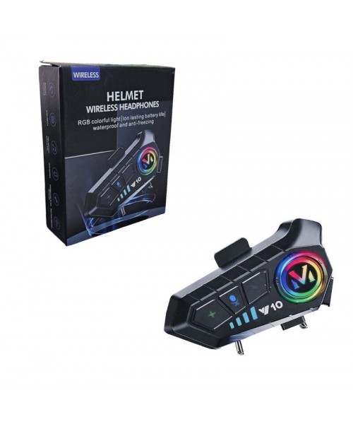 V10 Μονή Ενδοεπικοινωνία για Κράνος Μηχανής με Bluetooth