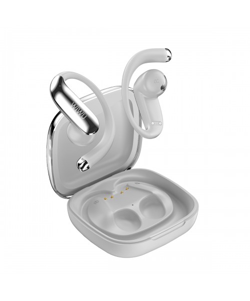 Wiwu Ai303 Earbud Bluetooth Handsfree Ακουστικά με Θήκη Φόρτισης Ασημί