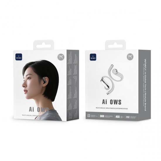 Wiwu Ai303 Earbud Bluetooth Handsfree Ακουστικά με Θήκη Φόρτισης Ασημί