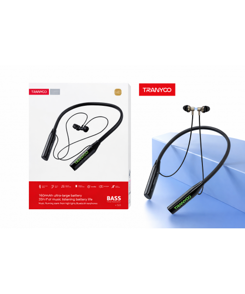 Ασύρματα Ακουστικά Λαιμού Bluetooth Tranyoo TM31 με Δυνατό BASS & Μεγάλη Διάρκεια Μπαταρίας