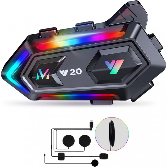 Ασύρματη ενδοεπικοινωνία κράνους μοτοσυκλέτας - Bluetooth - Y20