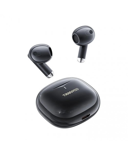 TRANYCO T-M30 Ασύρματα Ακουστικά Bluetooth 5.3 με Θήκη Φόρτισης - Μαύρο