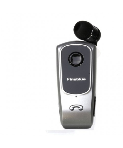 Ασύρματο Bluetooth Ακουστικό Πέτου Fineblue F920 – In-Ear Handsfree με Clip, Silver